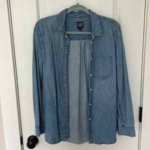 Gap denim button down size M